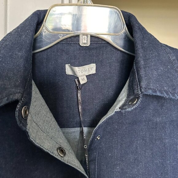 Anatomie Womens True Denim Larissa Indigo Blue Shacket Top M Long Sleeve Top NWT - Picture 8 of 10